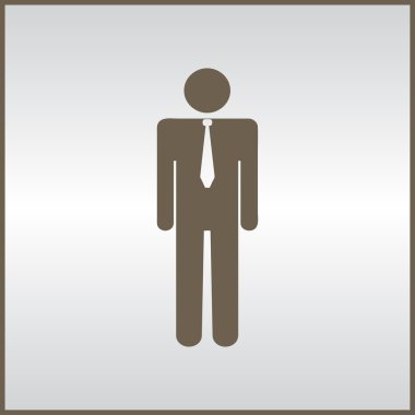 işadamı simgesi, vektör çizim. Düz tasarım stili