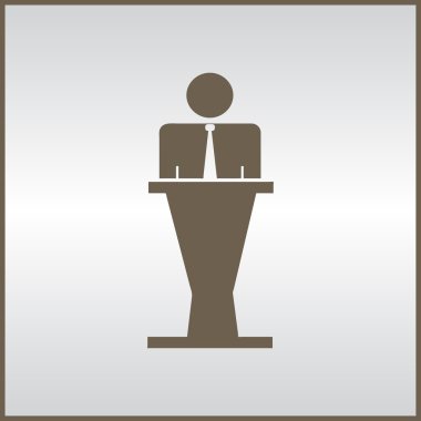 işadamı simgesi, vektör çizim. Düz tasarım stili