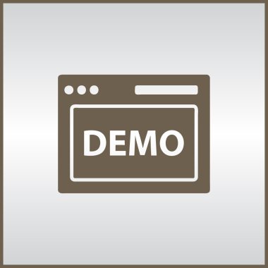 Tarayıcı simgesini, vektör çizim. Düz tasarım stili