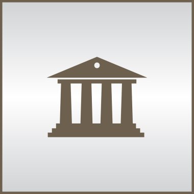 House simge. Yuvarlak düğmesi. Vektör çizim