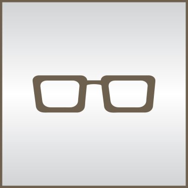 Gözlük simgesi. Düz tasarım stili