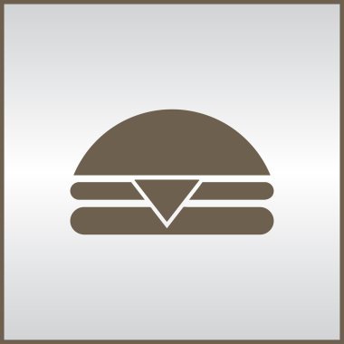 Hamburger simgesi. Düz tasarım stili