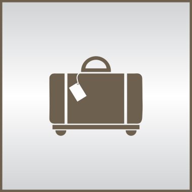 Evrak çantası ikonu, vektör illüstrasyonu. düz tasarım biçimi.