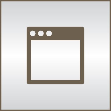 Tarayıcı simgesini, vektör çizim. Düz tasarım stili