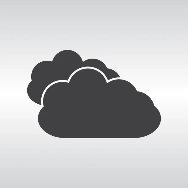 Icono plano de nube, ilustración vectorial . — Vector de stock