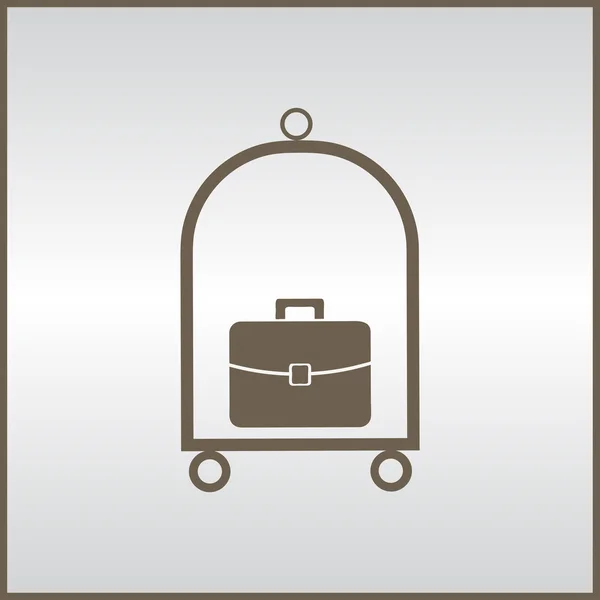Icono web del carrito de equipaje — Vector de stock