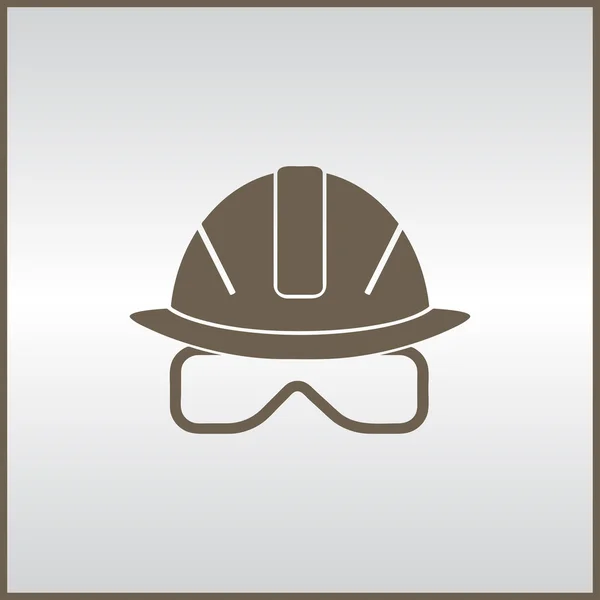 Builder icône vectorielle de casque. Style est symbole plat angles arrondis — Image vectorielle