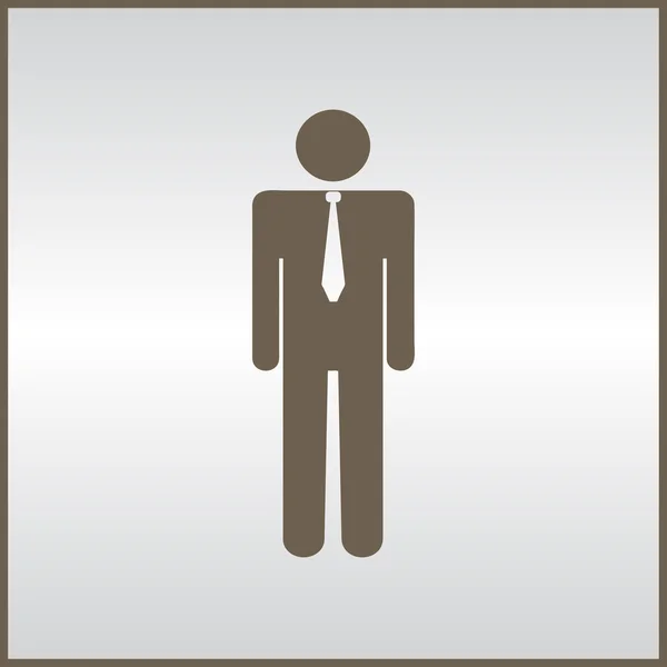 Businessman icon, vector illustration. Flat design style — Stock Vector