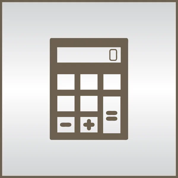 Icona calcolatrice, illustrazione vettoriale. stile design piatto. — Vettoriale Stock