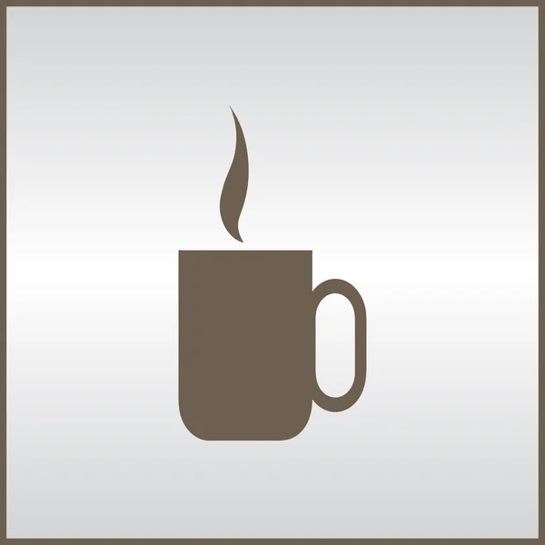 Kopje koffie vectorillustratie. Platte ontwerpstijl — Stockvector