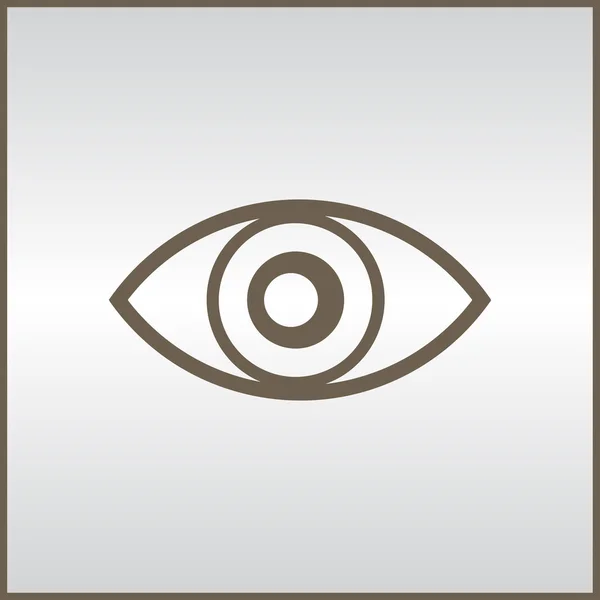 Eye icon, vector illustration 입니다. 편평 한 디자인. — 스톡 벡터