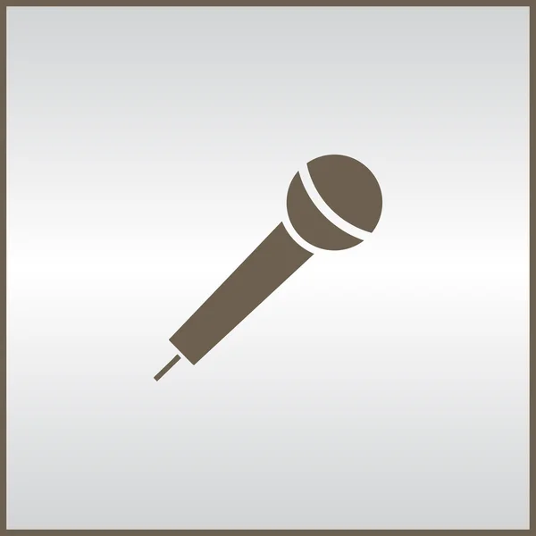 Microphone icon, vector illustration. Flat design style. — Stock Vector