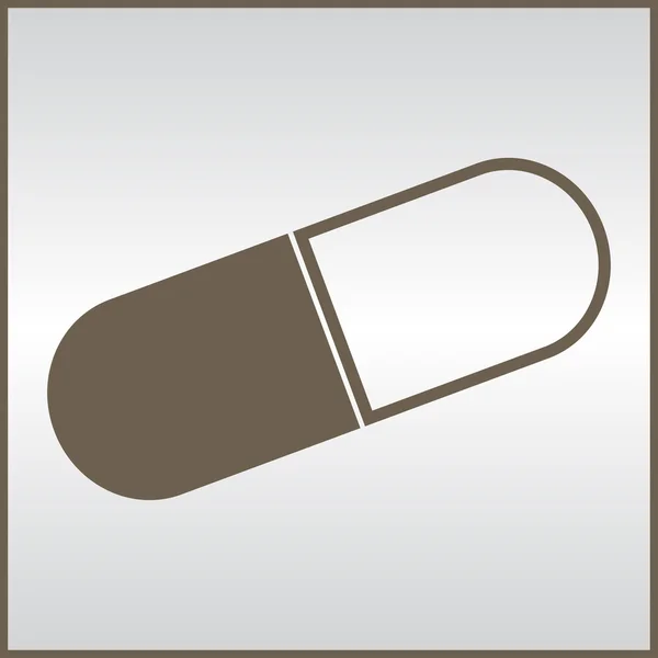 Icône pilules. Style design plat . — Image vectorielle