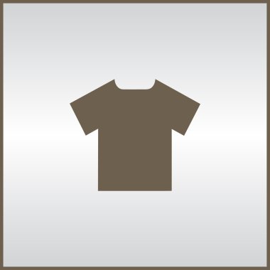 T-shirt simgesi, vektör çizim. Düz tasarım stili