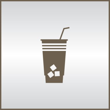 Bir fincan kahve vektör çizim. Düz tasarım stili