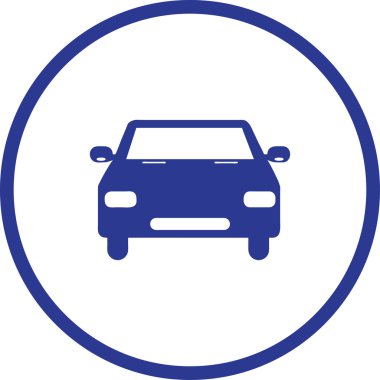 Araba ikonu. vektör illüstrasyonu.