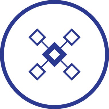 Akış şeması simgesi, vektör çizim. Düz tasarım stili