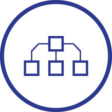 Akış şeması simgesi, vektör çizim. Düz tasarım stili