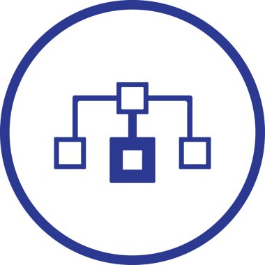 Akış şeması simgesi, vektör çizim. Düz tasarım stili