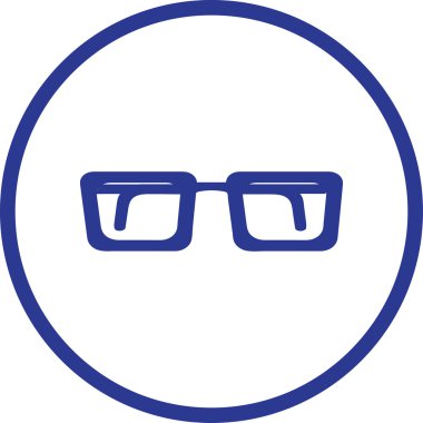 Gözlük simgesi. Düz tasarım stili