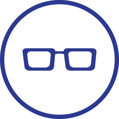 Gözlük simgesi. Düz tasarım stili