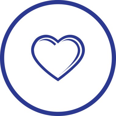 Kalp ikonu, vektör çizimi. düz tasarım biçimi