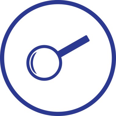 Büyüteç simgesini. Düz tasarım stili