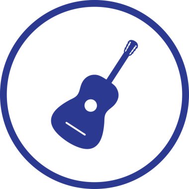gitar vektör simgesi. Düz tasarım stili