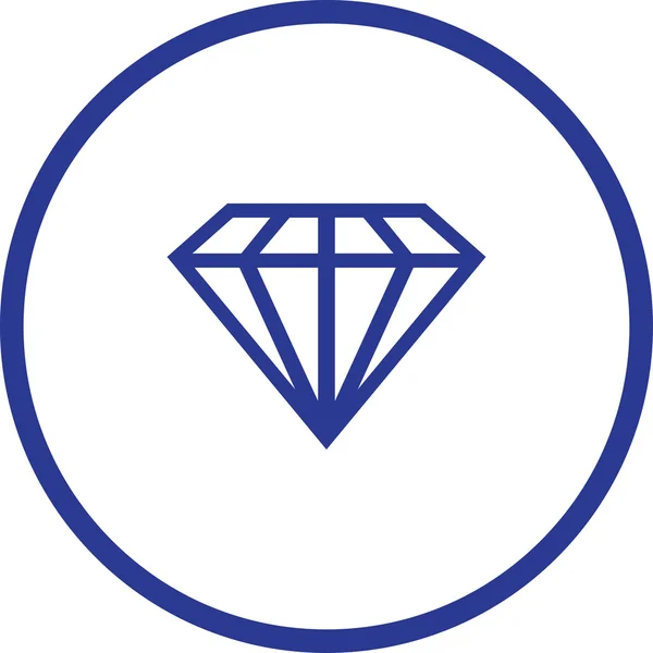 Diamant-Webvektorsymbol — Stockvektor