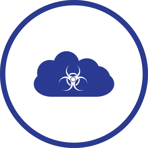Icono de nube. Símbolo de radiación . — Vector de stock