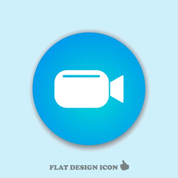 Camcorder icon, vector illustration. Flat design style. — Stock Vector