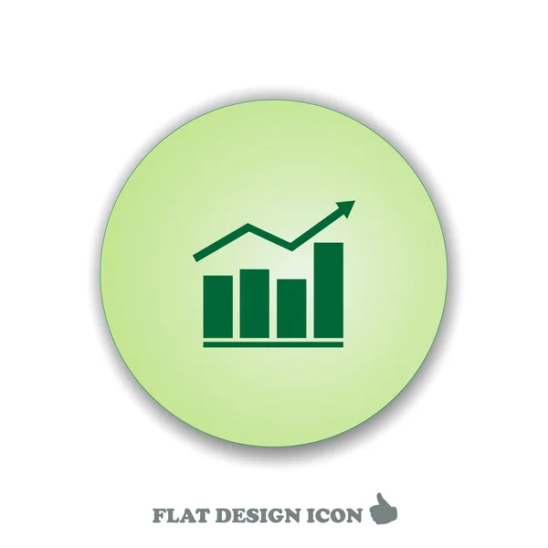 Diagrammsymbol, Vektorillustration. flacher Designstil — Stockvektor