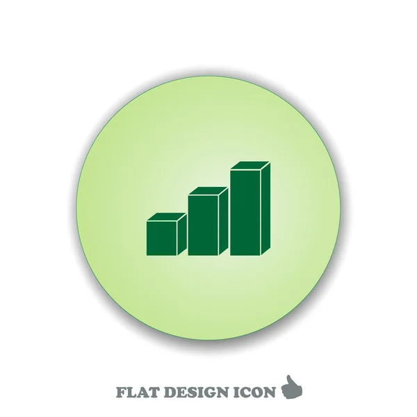 Diagrammsymbol, Vektorillustration. flacher Designstil — Stockvektor