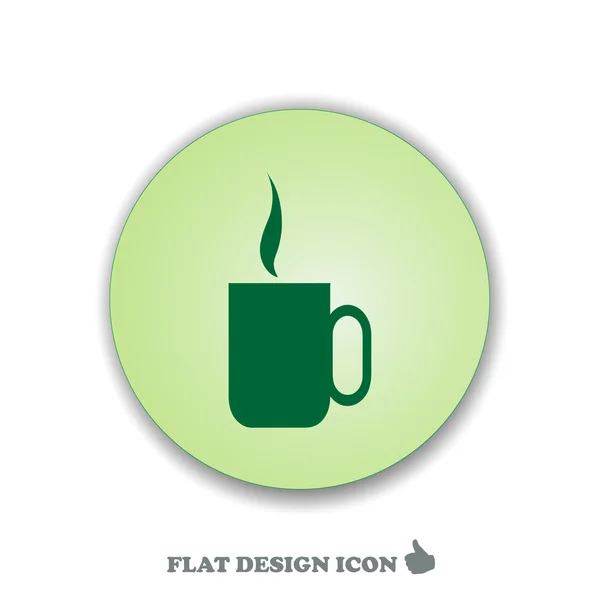 Tasse Kaffee Vektor Illustration. flacher Designstil — Stockvektor