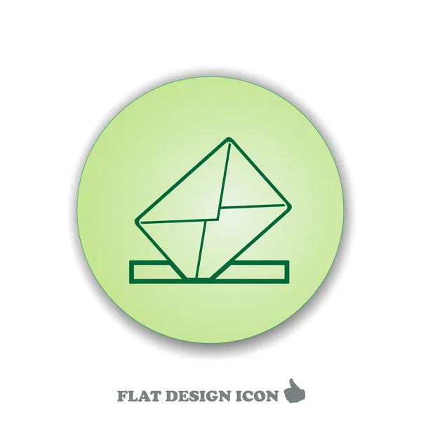 Ikona pošty, vektorová ilustrace. styl plochého návrhu — Stockový vektor