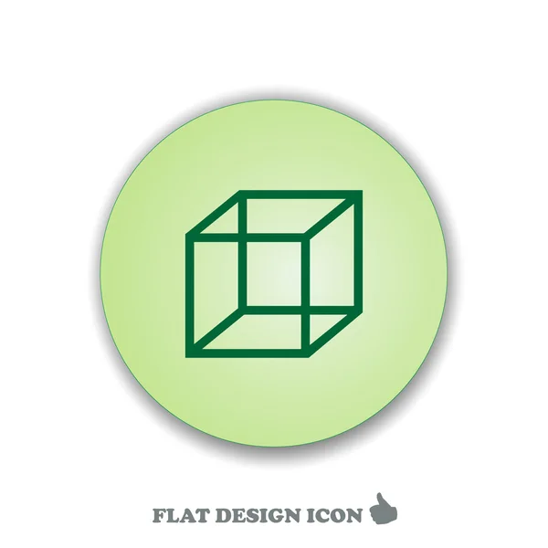 Icône de cube, illustration vectorielle. style design plat. — Image vectorielle