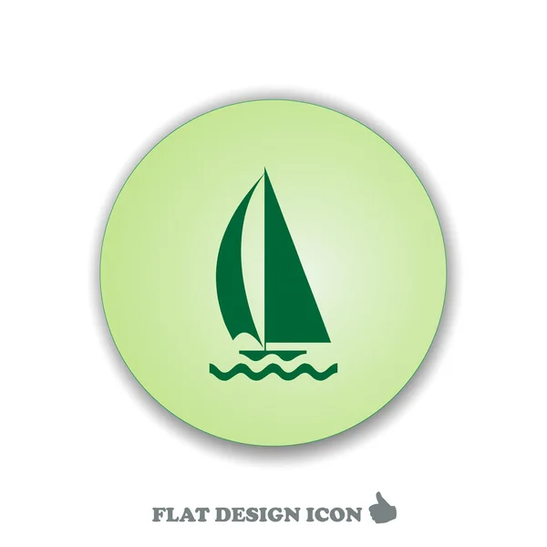 Het pictogram van de boot. Platte ontwerpstijl. — Stockvector