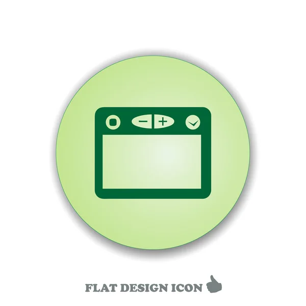 Icono del navegador, ilustración vectorial. Estilo de diseño plano — Vector de stock
