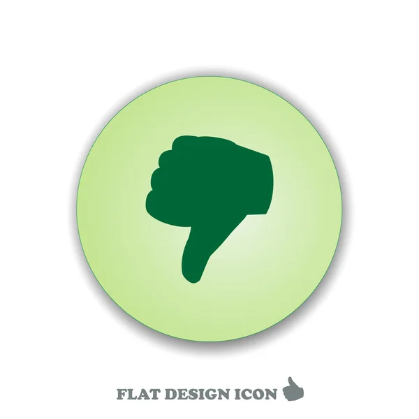 Vektor tommelfinger ned eller op ikon, Flad illustration – Stock-vektor