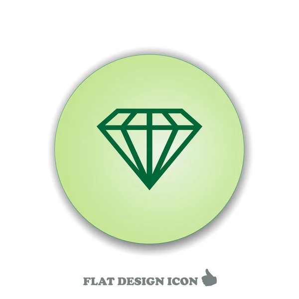 Diamant web vector pictogram — Stockvector