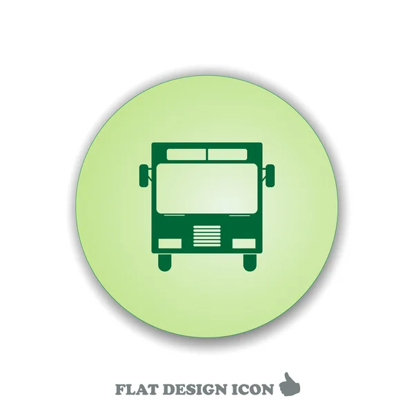 Bus-Symbol, Vektorillustration. Flacher Designstil — Stockvektor