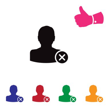 Kişi simgesi kaldırın. Düz tasarım stili