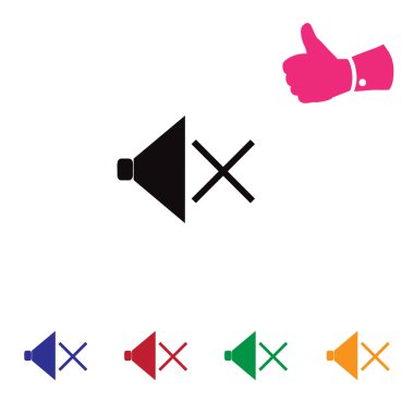 Hoparlör ikonu, vektör illüstrasyonu. düz tasarım biçimi.