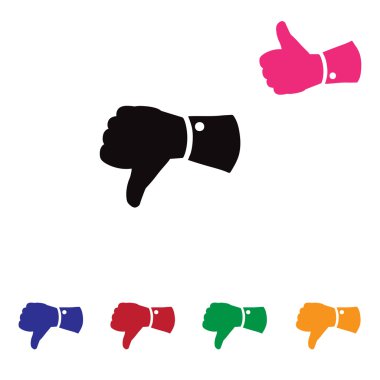 Vektör başparmak aşağı ve yukarı simgesi