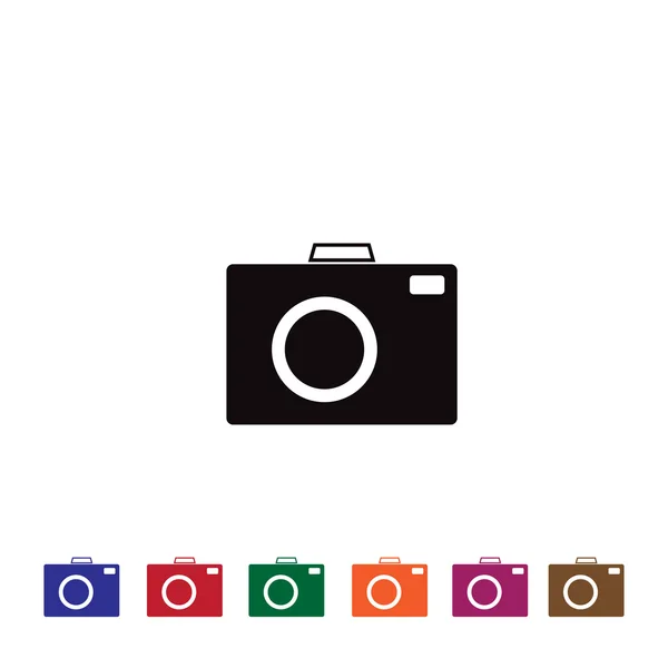 Camerapictogram, vectorafbeelding. plat ontwerp stijl — Stockvector