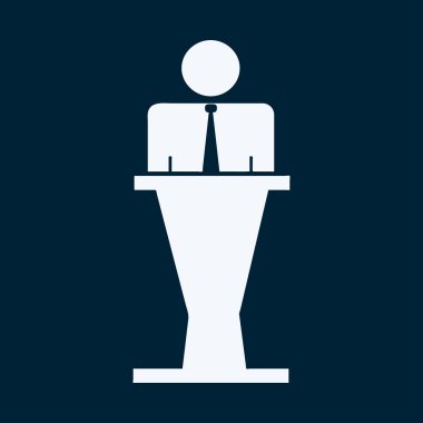 işadamı simgesi, vektör çizim. Düz tasarım stili