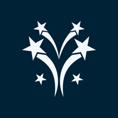 Düz bir havai fişek simgesini eps