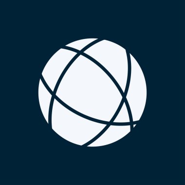 Küre simgesi. Düz tasarım stili