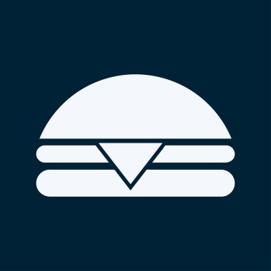 Hamburger simgesi. Düz tasarım stili