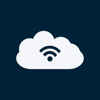 Bulut, vektör çizim düz simgesi.